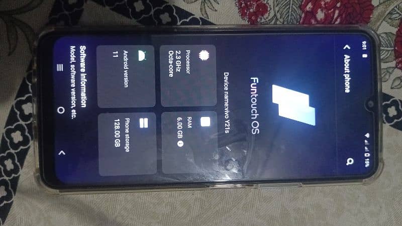 vivo 6.128 gb full box k sat farent camera saf karwana Hy sarf 3