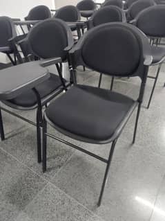 Student chairs with right hand side, Boss color black.