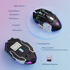 RGB Wireless Gaming Mouse – Silent, Stylish, and Powerful!