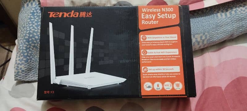 Tenda Triple Antenna Wireless Router with Box 2