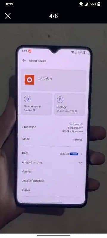 OnePlus 7t 128gb official Dual PTA Approved  [EXCHANGE POSSIBLE] 5