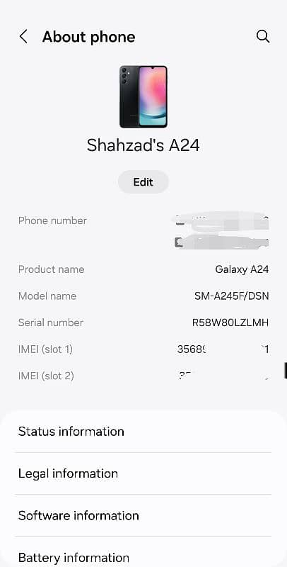 samsung A24 8/128 dual sim officel approve 5