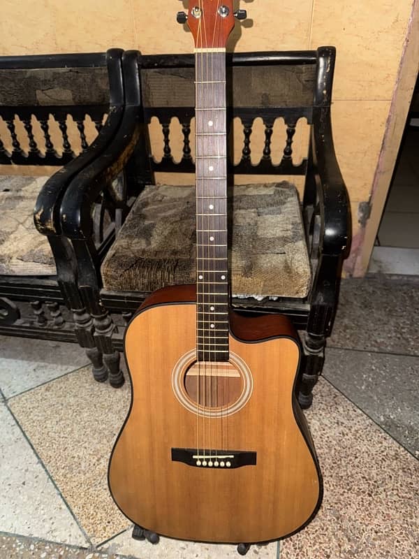 acoustic guitar  with the beautiful color and sounds professional 0