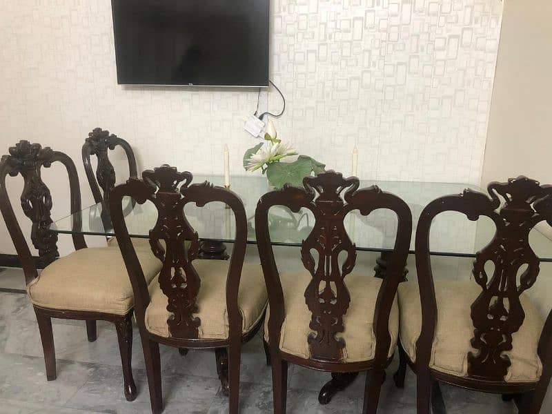 Dinning table with 6 chairs urgent sale 3