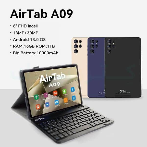 Air Tab A09 16 GB Ram 1TB Rom 1