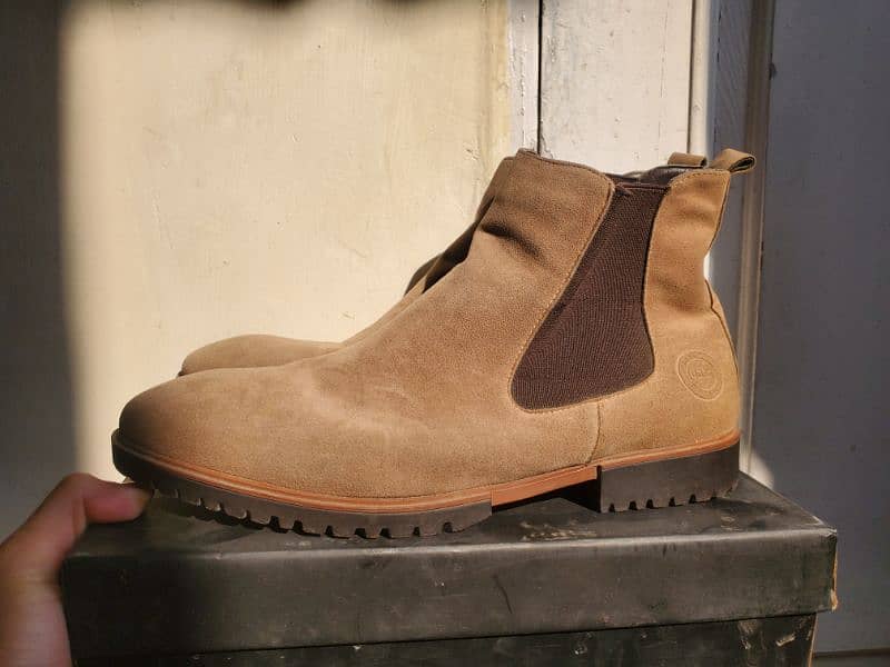 Chelsea Suede Leather Boots 6