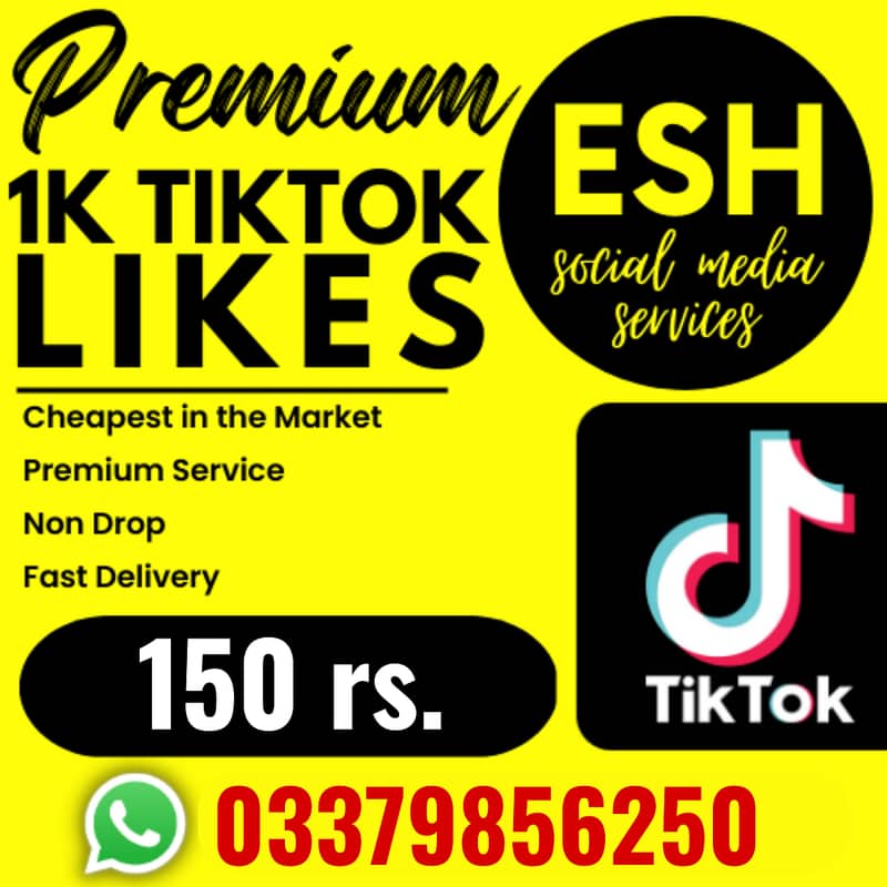 Tiktok Likes In Cheap Price | Non-Drop Service 0