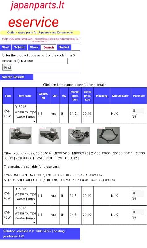 water pump km 45W 2