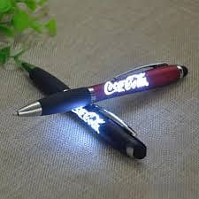 whit Lighting Ball Point Pen - Lighting Up Laser Logo Pen Ball Point |