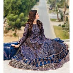 Three piece women's katan silk printed Maxi . Women dress for sale