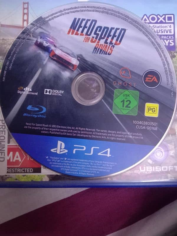 Uncharted 4, Watchdogs 2, Need for speed rivals PS4 CDS 2