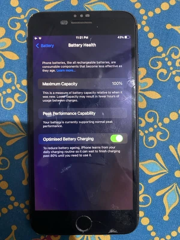 Iphone 7 plus Jv used 100% battery health Battery chaged 2