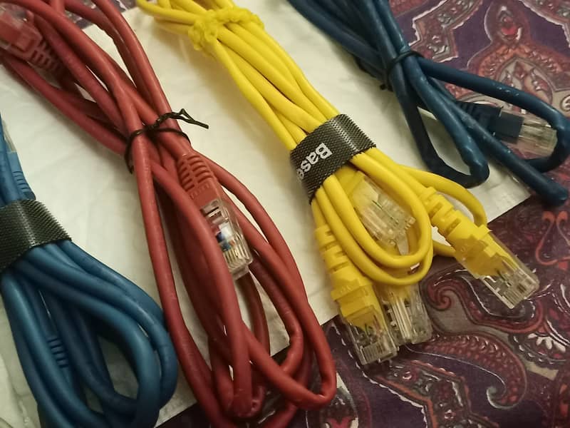 CAT-5E ETHERNET LAN CABLES (1M-2M LENGTH) GIGABIT AT 100MHZ MAX!!! 1