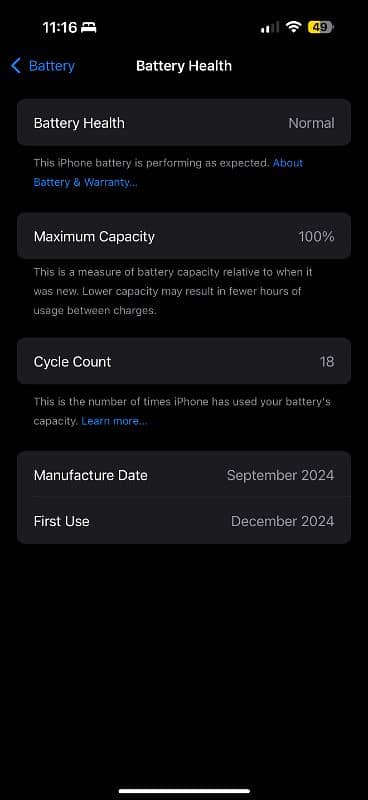 iPhone 16 Pro Max 256GB Desert Titanium cycle count under 20 9