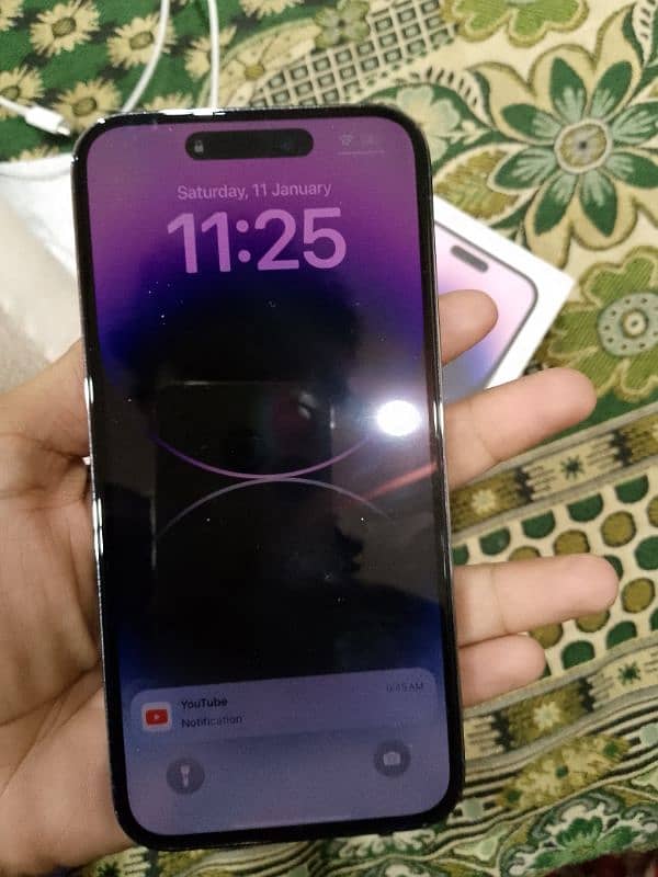 I phone 14 pro max jv 128 gb deep purple coloure new Mobile 3