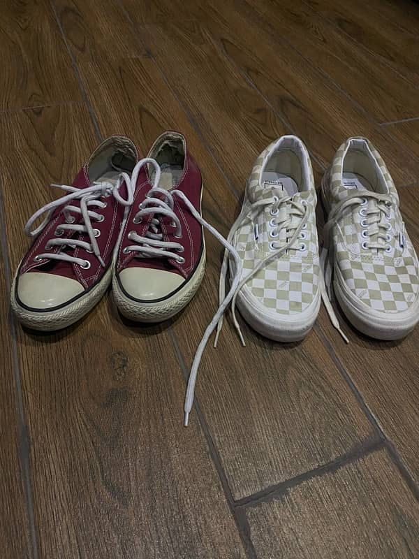 slightly used vans orignal + converse all star red orignal 3