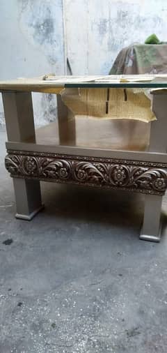 unused center table with 12mm glass heavy weight cheap price