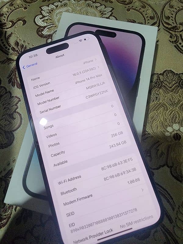 iPhone 14 Pro Max PTA approve 256GB 10