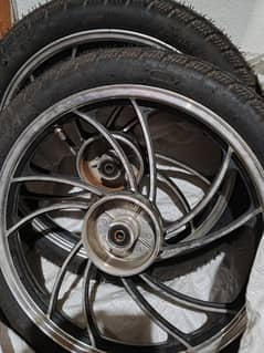 CD 70 New allow rims with tubes less tyre for sale