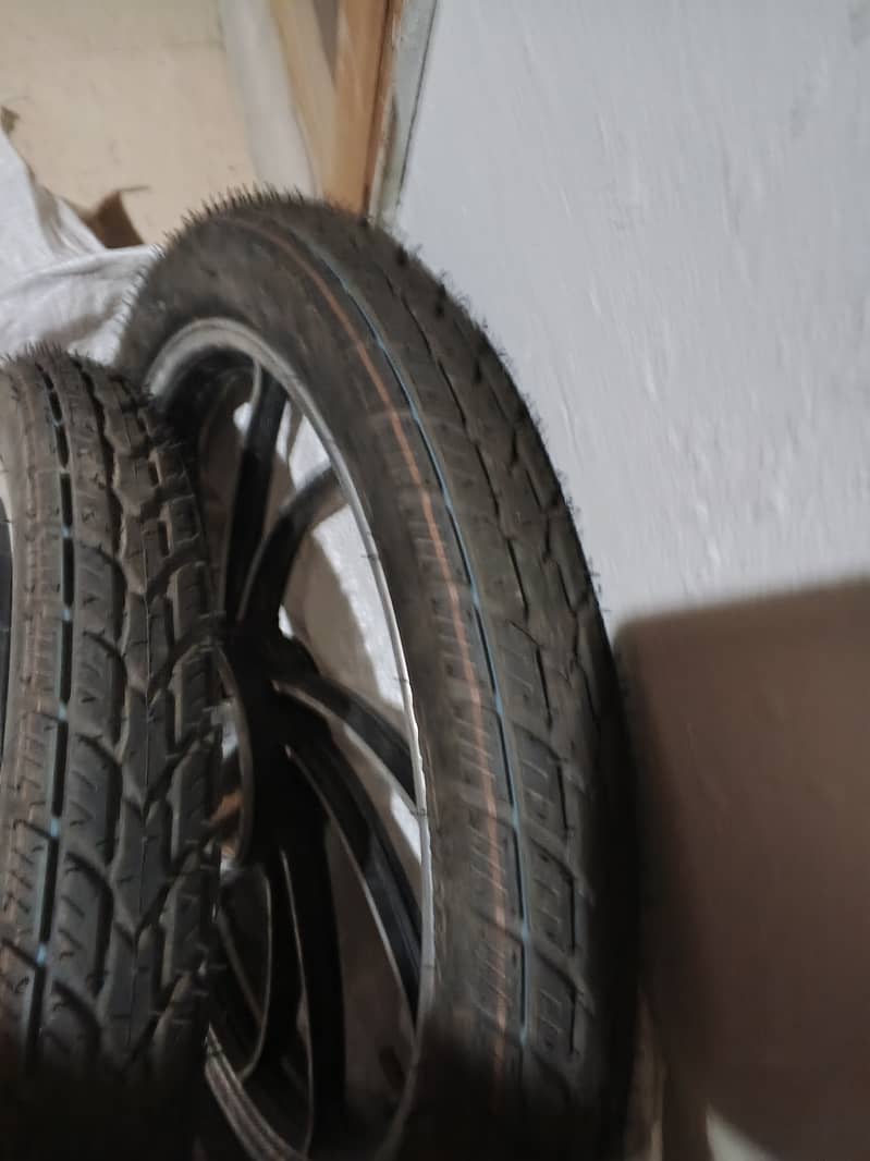 CD 70 New allow rims with tubes less tyre for sale 2