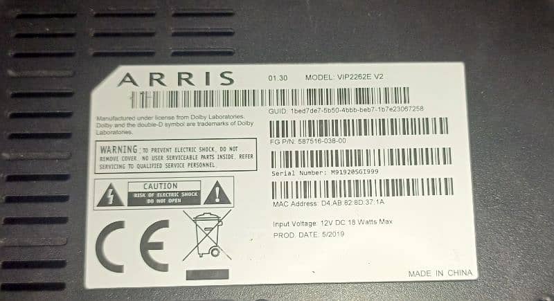 ARRIS VIP2262 Set Top Boxes 3