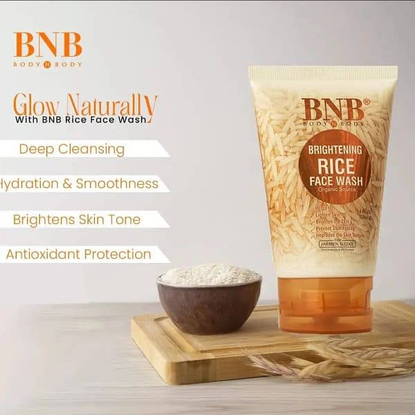 Bnb-rice Whitening And Glowing Facial Kit Face Wash, Scrub & Mask 2