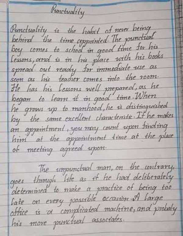 Handwriting assignment work 0