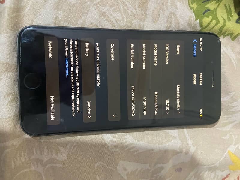 iPhone 8 Plus black colour glass back 11