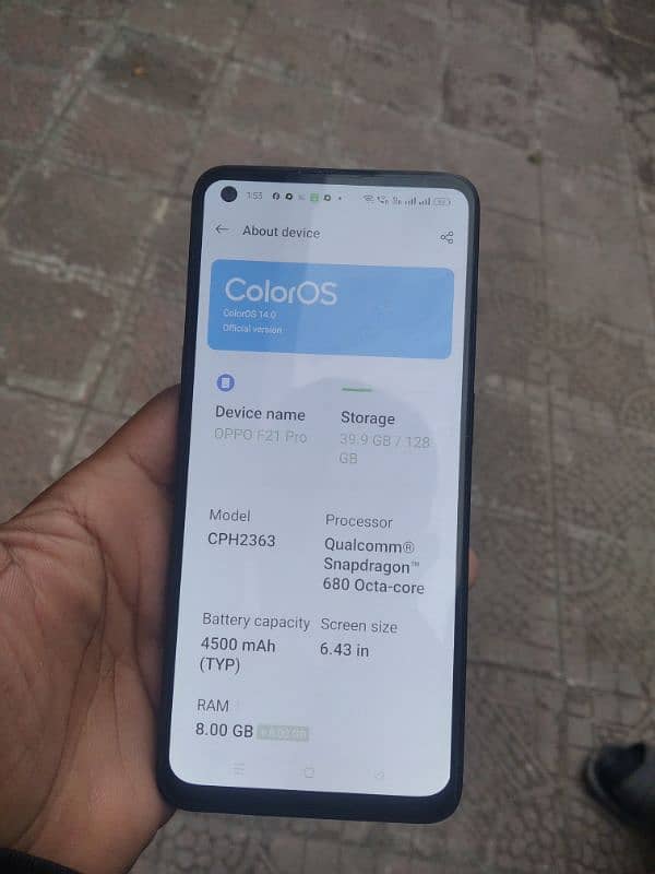 Oppo F21 Pro with box 8+128 0