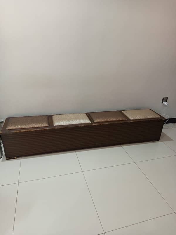 Wooden bedset with side tables and storage sethi 1