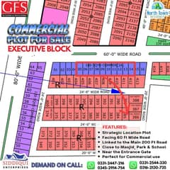 PAIR COMMERCIAL PLOTS AVAILABLE FOR SALE NORTH TOWN RESIDENCY EXECUTIVE BLOCK