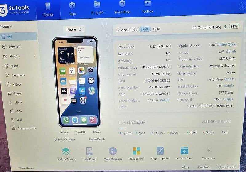 Iphone 13 pro 256Gb PTA Approved 9