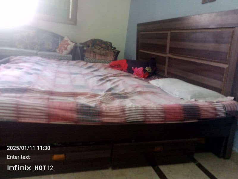 King Size both size storage bed for urgent sale 2