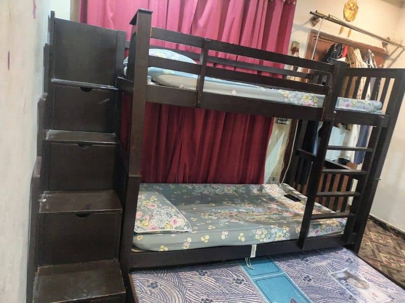 triple bunk bed with stairs 3