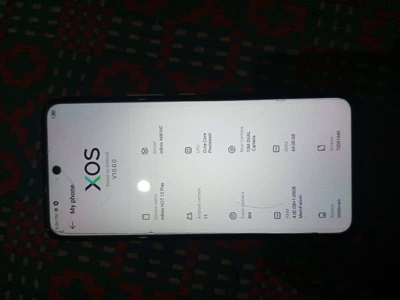 infnix hot12 play. 4gb. 64gb. with charger . call. Whatsapp. 03021071232 9