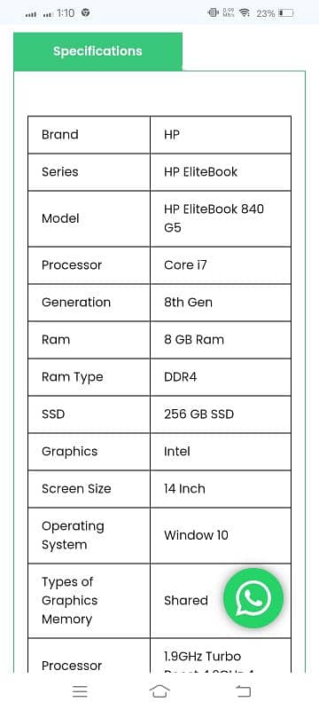 HP 840 G5 EliteBook i7 8th Gen 2