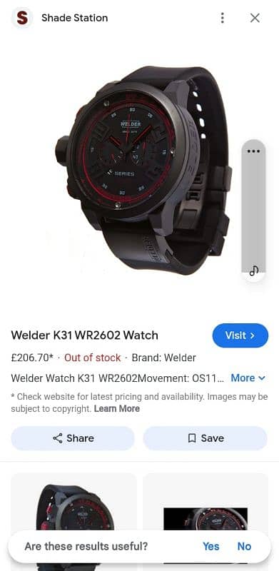 WELDER Watch for sale 2