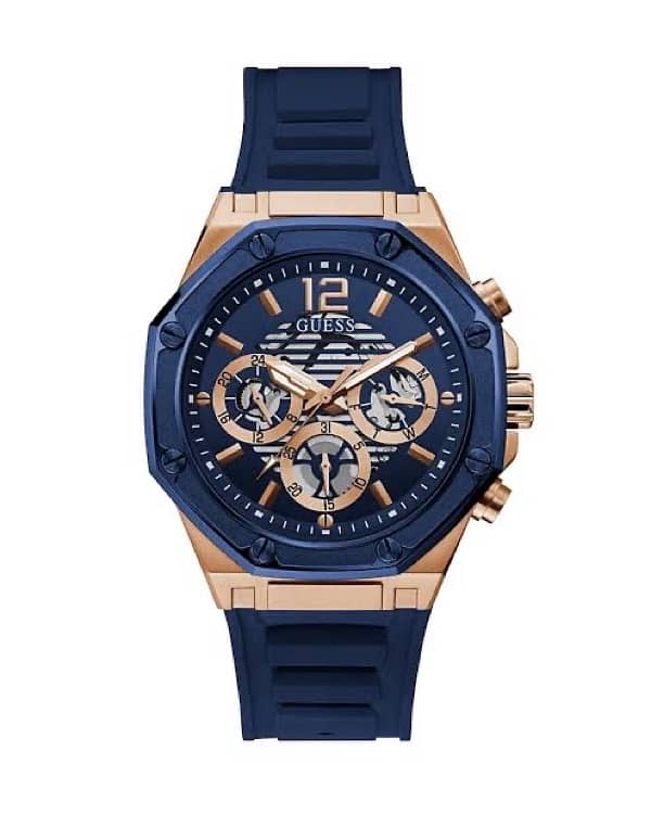 GUESS WATCH BLUE SILICON 0