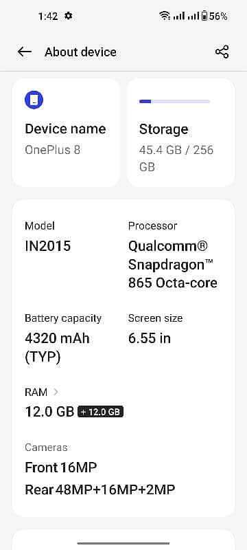 OnePlus 8.12+12.256 1