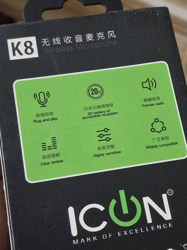 ICON K8 Wireless Mic Original - Type-C Mic iPhone Mic 12