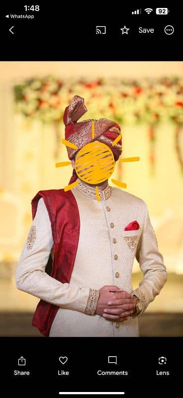 Groom's Sherwani for sale 7