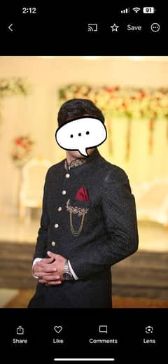 Black Sherwani for sale