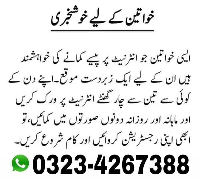 Online job at Home/Part Time/Data Entry/Typing/YouTube course/Teaching 0