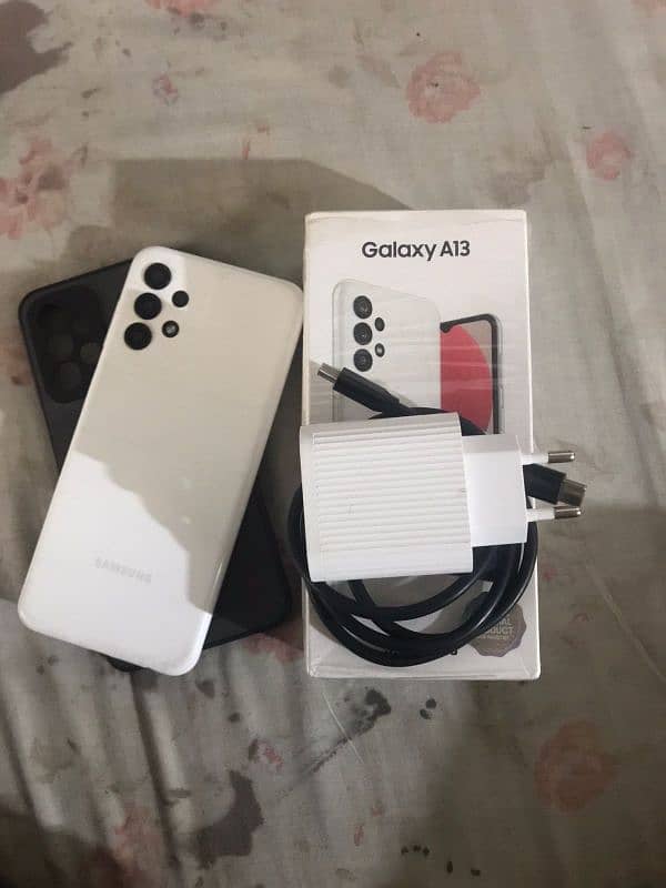 samsung A13 4 64 with box charger no open repaired 03418276657call wp 0