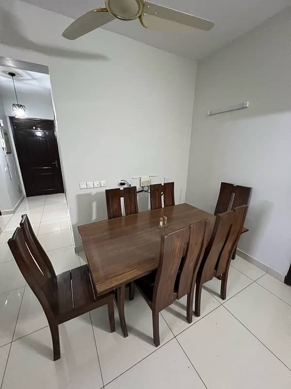 6 Chair solid wood dining table 1