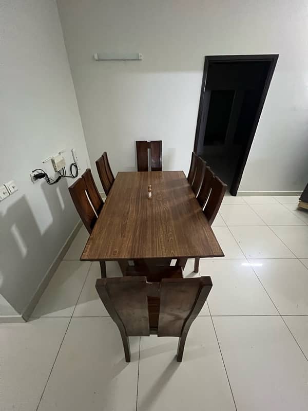 6 Chair solid wood dining table 2