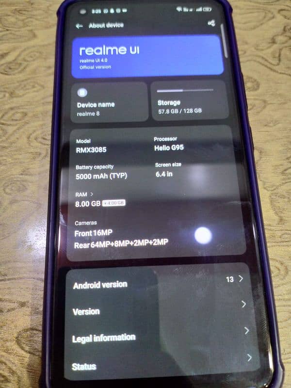 realme 8 whit box 8+8ram 128 rom exchange possible 3