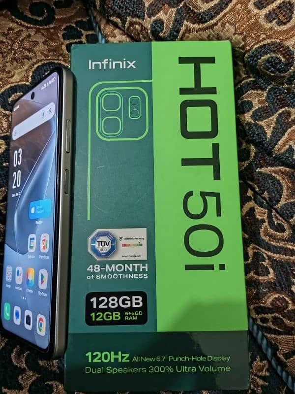 Infinix hot 50i 12GB 128GB blkul new h 6