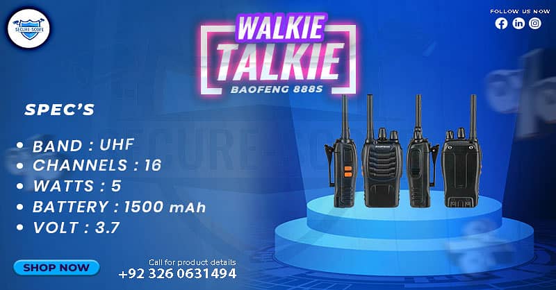 WALKIE TALKIE | Wireless Set | Hiking items | Adventure Gear | BF 888 0