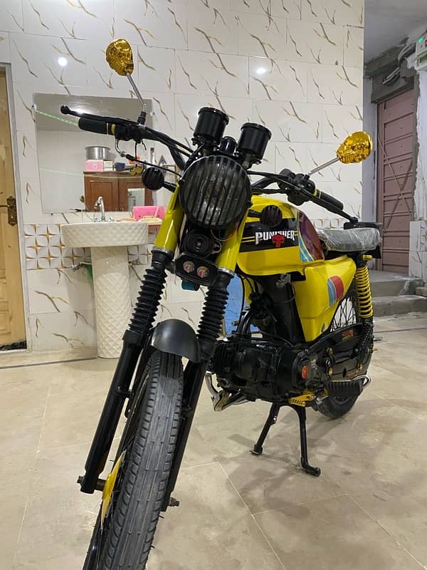 Cd70 converted into cafe racer 100cc 4